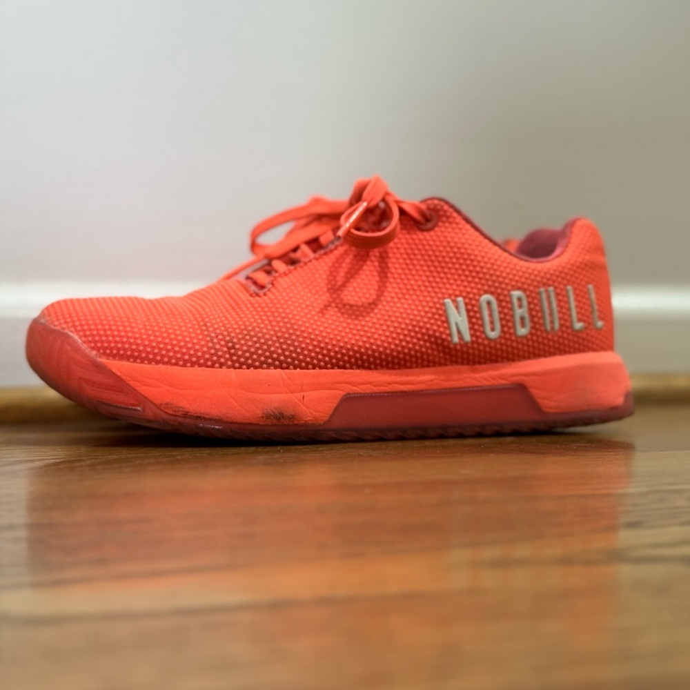 NOBULL Trainer+, coral/bright orange, Women's size 10